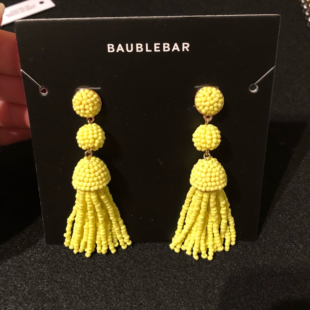 Baublebar tassel earrings in yellow